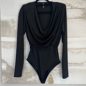Venti6 Draped Neck Bodysuit